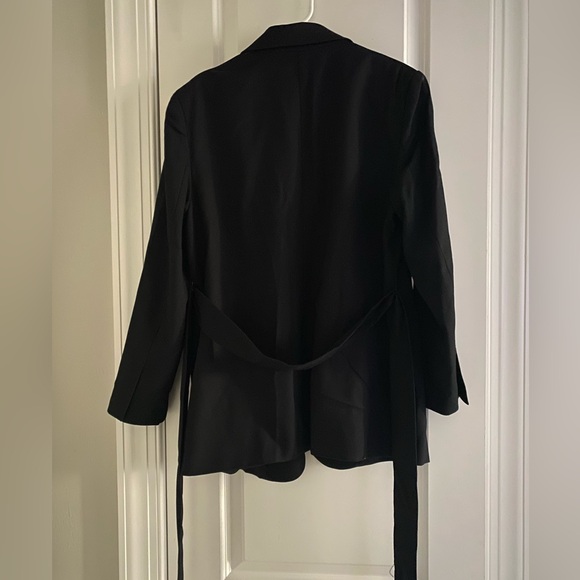 NWT Future Collective Kahlana Barfield Brown x Target Black Tie Front Blazer Med - Picture 6 of 10